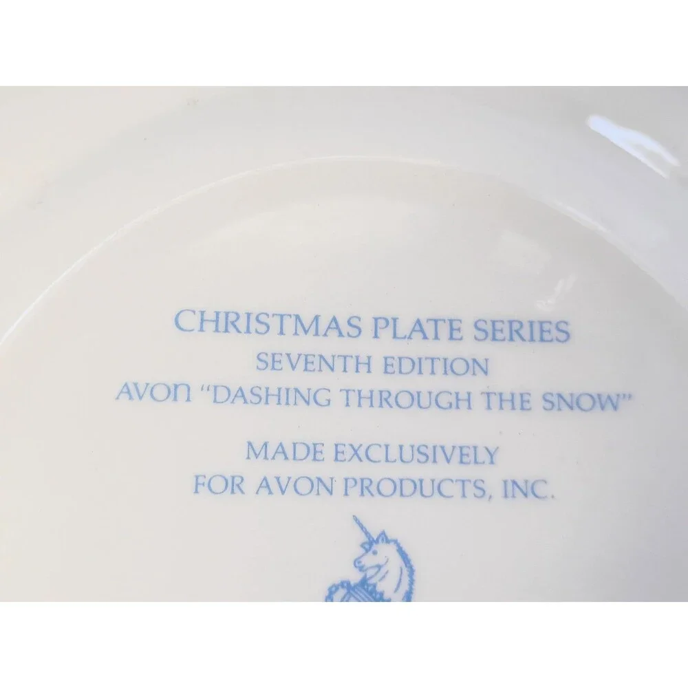 Christmas On The Farm 1973 Avon Christmas Plate